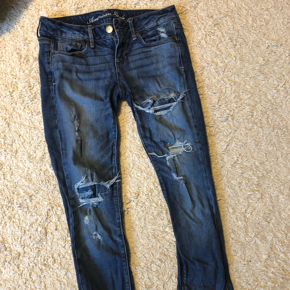 American Eagle Skinny Distressed Jeans